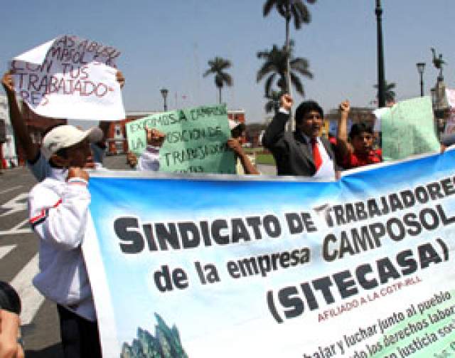 ST Camposol: Huelga por Libertad Sindical, Reposición de Despedidos y Cumplimiento del Pliego